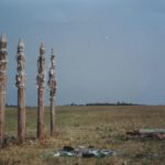 "Arbres Ã  voeux" chamanique bouriate sur l'Ã®le Olkhon du lac BaÃ¯kal, N. Melis, Russie, 2000.
