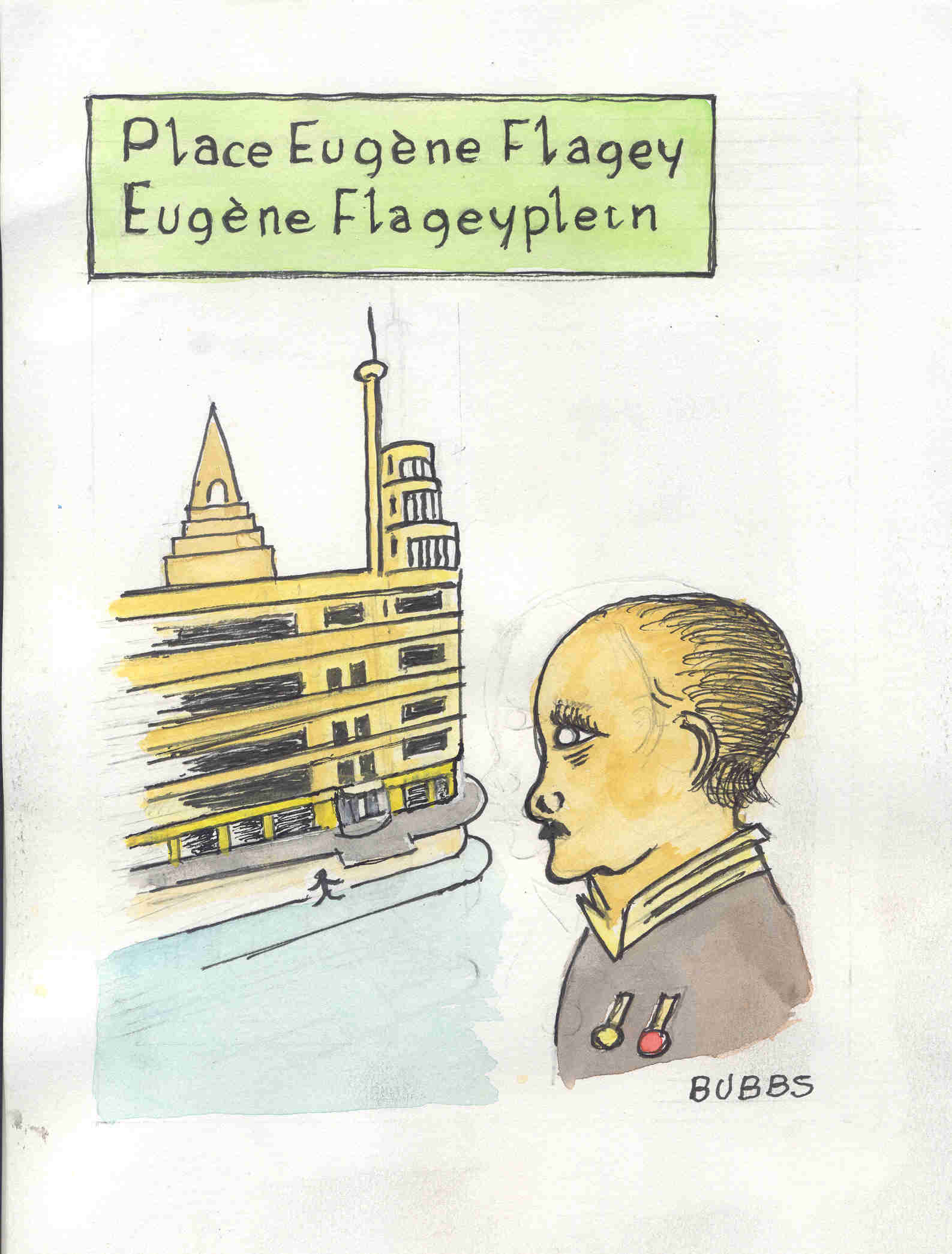 PLace Flagey. Bubbs.